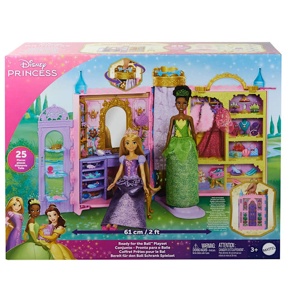 Disney Princess Linnas Muotoinen Kannettava Vaatekaappi Leikkisetti