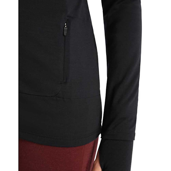 Icebreaker Sweatshirt Zone Knit Zip Sort S Kvinde