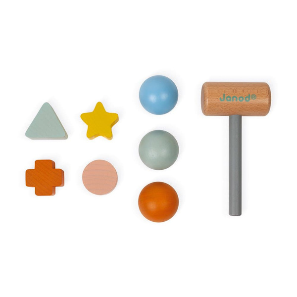 Janod Sweet Cocoon 2 In 1 Pica Balls And Nestable Flerfärgad 1-3 Years