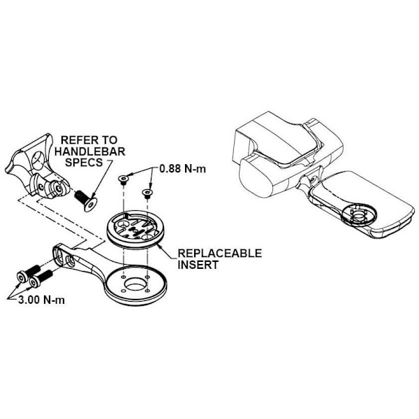 K-edge Integreret System Madone Mount Garmin Sort