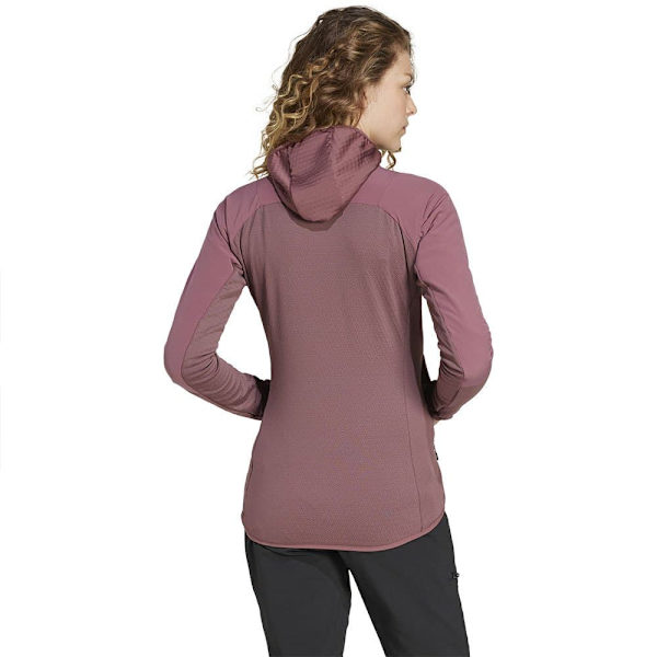 Adidas Terrex Techrock Wind Fleecejacka Med Dragkedja Rosa M Kvinna