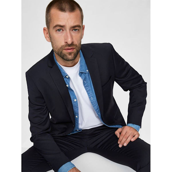 Selected Smal Blazer Mylobill Blå 58 Man