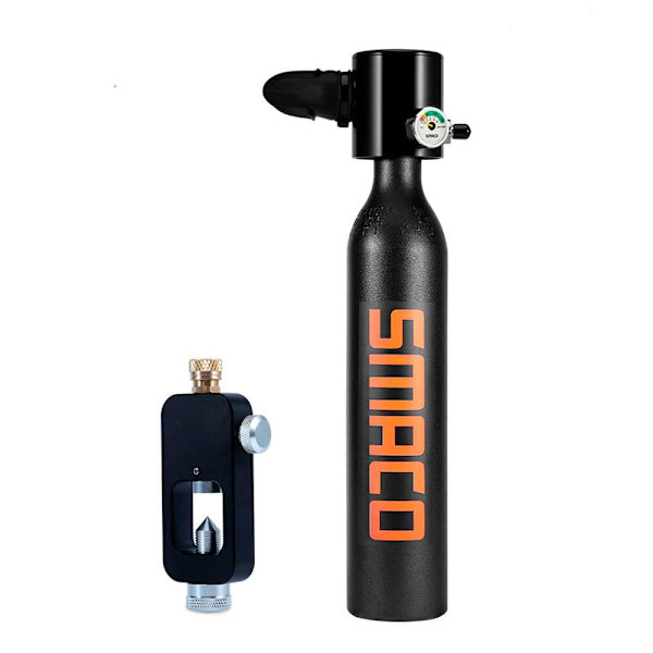 Smaco S300 Air Tank 0.5l+hand Pump Dykkerflaske Sort