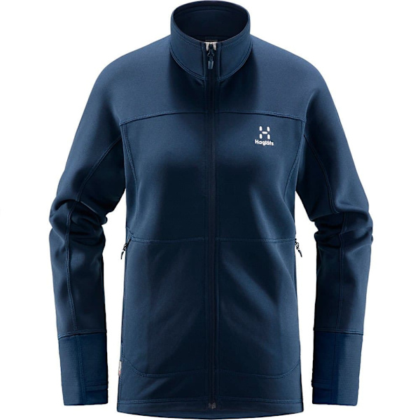 Haglofs Full Dragkedja Fleece Betula Blå L Kvinna