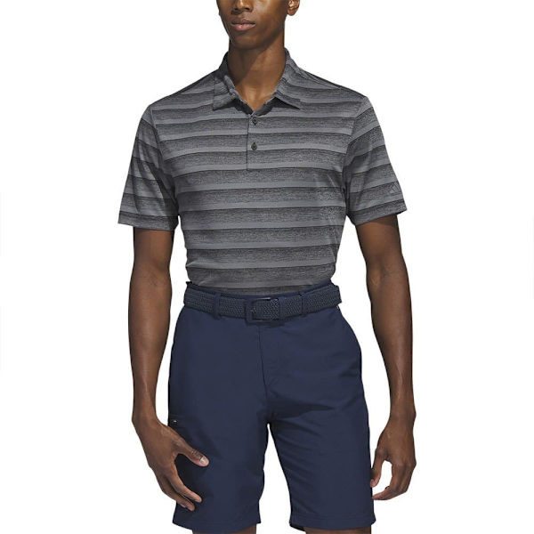 Adidas Kortärmad Piké 2 Color Stripe Grå L