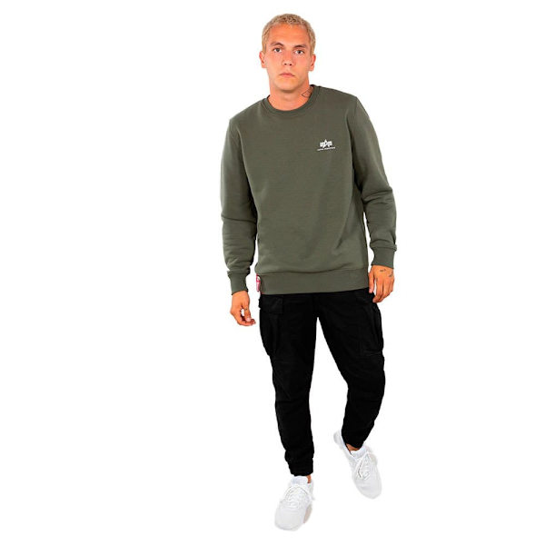 Alpha Industries Basic Small Logo Sweatshirt Grøn XL Mand