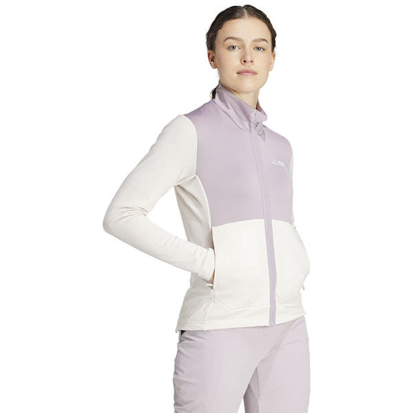 Adidas Terrex Multi Light Fleecejacka Med Dragkedja Vit,Grå M Kvinna