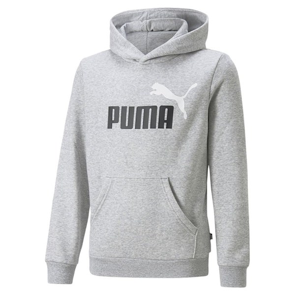 Puma Ess+ 2 Col Big Logo Fl B Tröja Med Huva Grå 9-10 Years Pojke