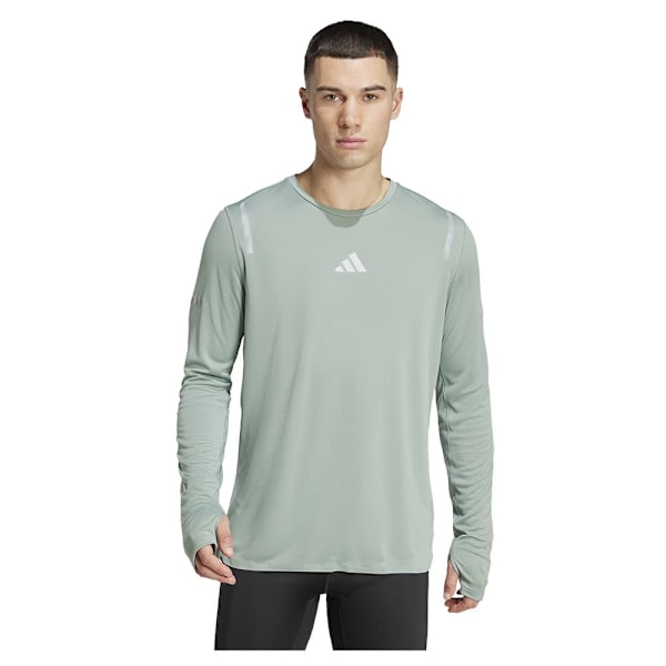 Adidas Ultimate Running Reflective T-shirt Med Lange ærmer Grøn L Mand
