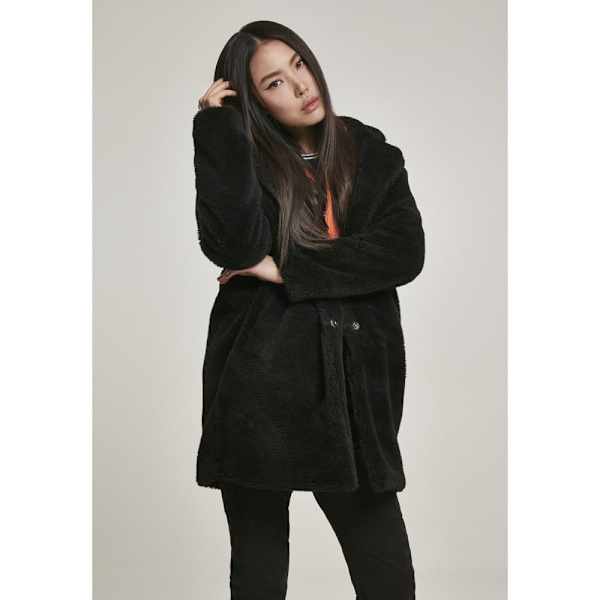 Urban Classics Overdimensioneret Parka Sherpa Sort M Kvinde
