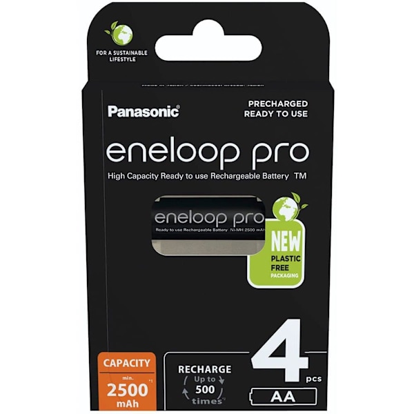Eneloop Genopladeligt Batteri Bk-3hcde/4be 2500mah 4 Enheder Søvfarvet