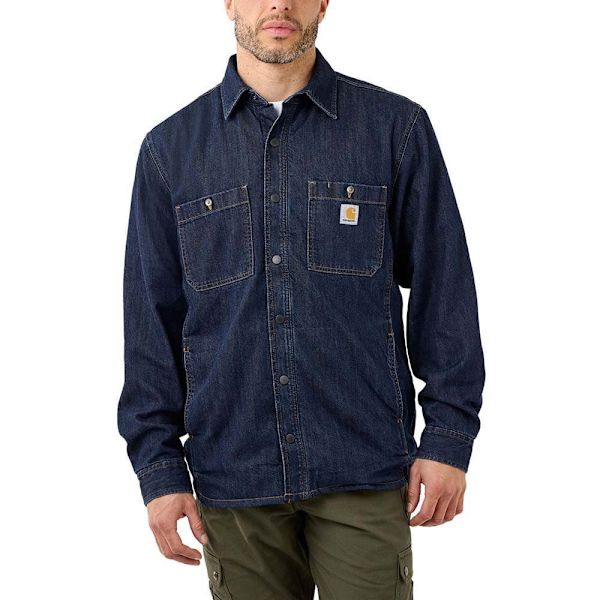 Carhartt Denimjakke Med Afslappet Pasform Snap Front Grå XL