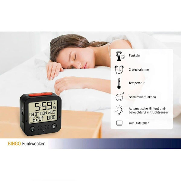 Tfa Dostmann Clockradio 60.2528.01 Søvfarvet
