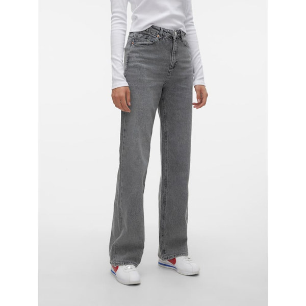 Vero Moda Tessa Wide Ra206 Högmidjadeans Grå 27 / 30 Kvinna