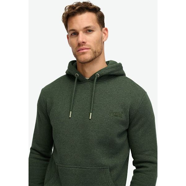 Superdry Essential Logo Huvtröja Grönt S Man