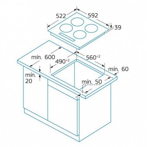 Balay Keramisk Kogeplade 3eb714lr 60 Cm Sort