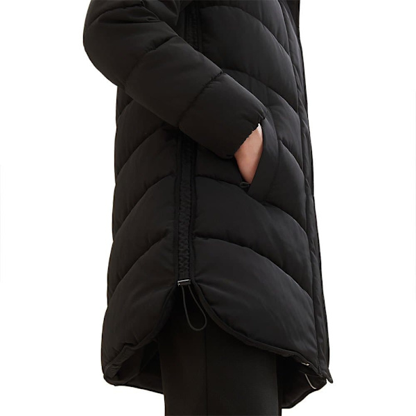 Tom Tailor Frakke 1038692 Winter Puffer Sort 2XL Kvinde