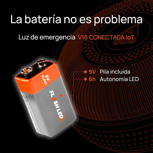 Flash Led Fle002 V16 Homologated Nödbelysning