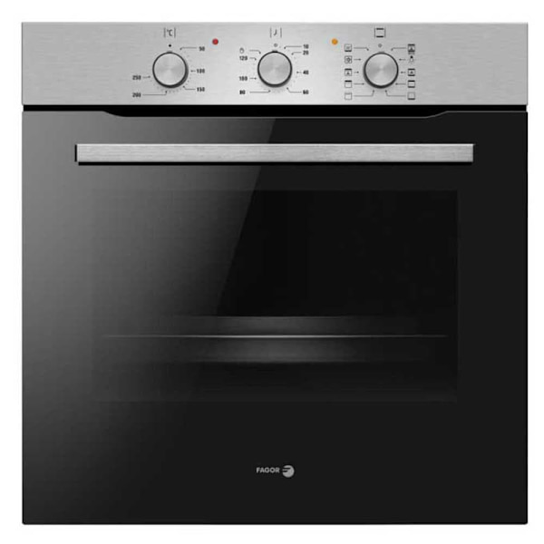 Fagor Multifunktionsovn 8h115bx 77l Sort,Søvfarvet 60 cm Sort, Sølv