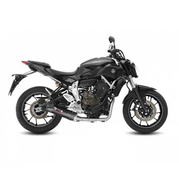Mivv Oval Yamaha Mt-07/fz-07 2014-24 Y.044.l3c Homologoitu Täydellinen Linjajärjestelmä Hopeinen Homologated