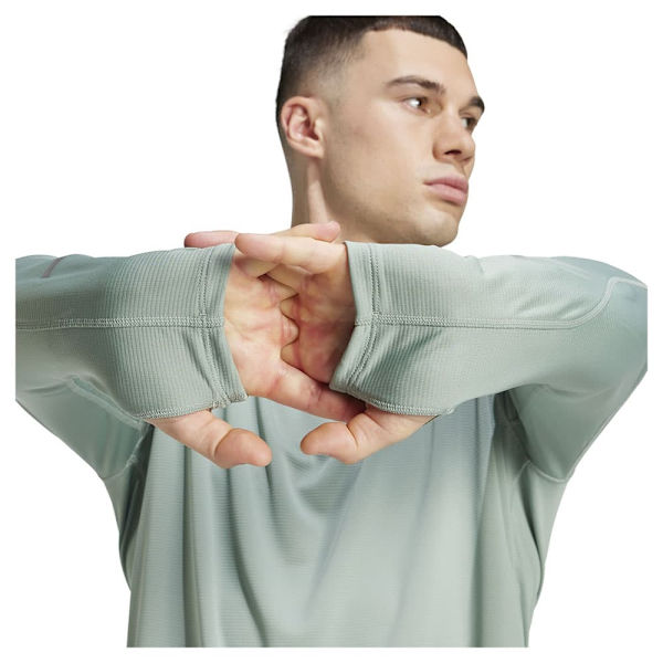 Adidas Ultimate Running Reflective T-shirt Med Lange ærmer Grøn M Mand