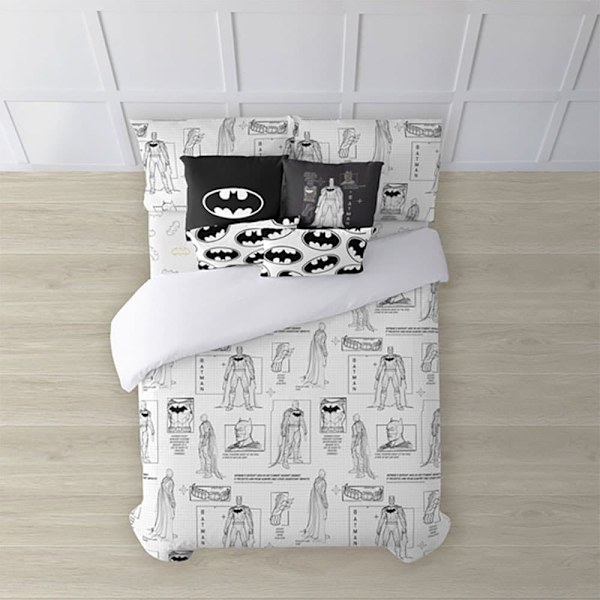 Play Fabrics Påslakan Med Knappar Batman Funktioner För 180 Säng 260x240 Cm
