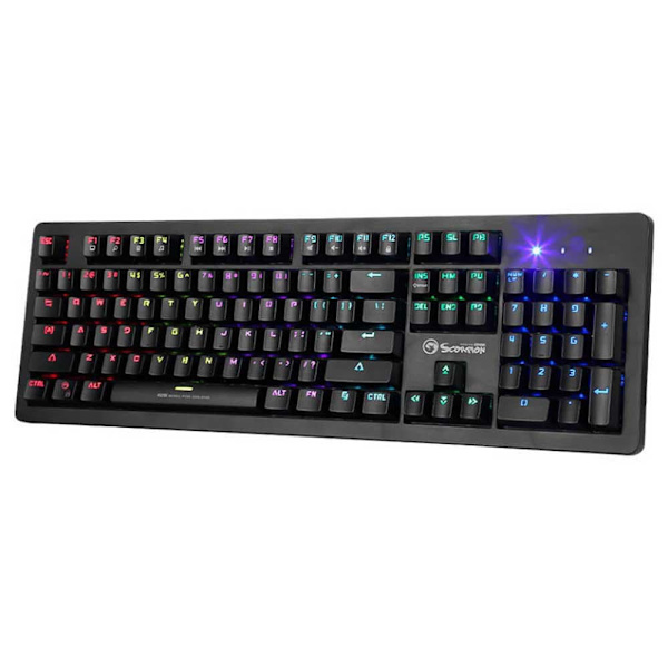Scorpion Marvo Gaming Mekanisk Tastatur Kg916 Sort Spanish QWERTY Sort