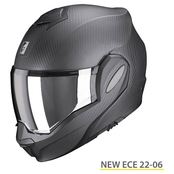Scorpion Modulær Hjelm Exo-tech Evo Carbon Solid Sort 2XL