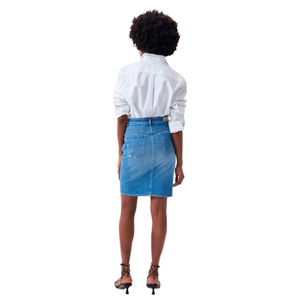 Salsa Jeans Midi Kjol Push In Secret Glamour Denim Blå 30 Kvinna