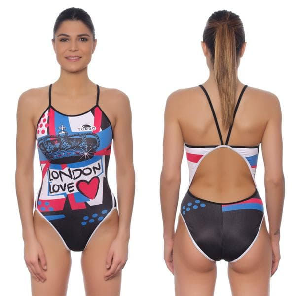 Turbo London Love Badedragt Med Tynd Strop Sort 13-14 Years Pige