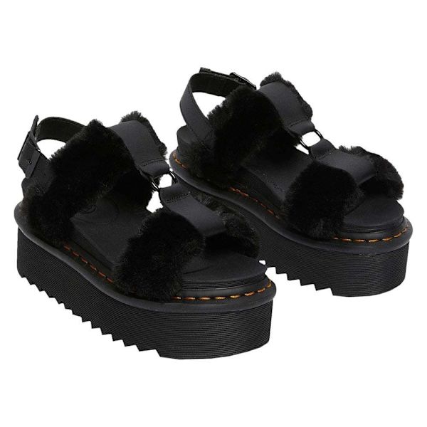 Dr Martens Francis Fluffy Hydro Sandaler Sort EU 40 Kvinde