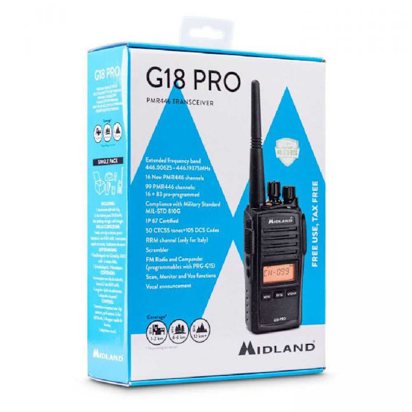 Midland Walkie Talkie 18 Pro Ip67 99 Sort