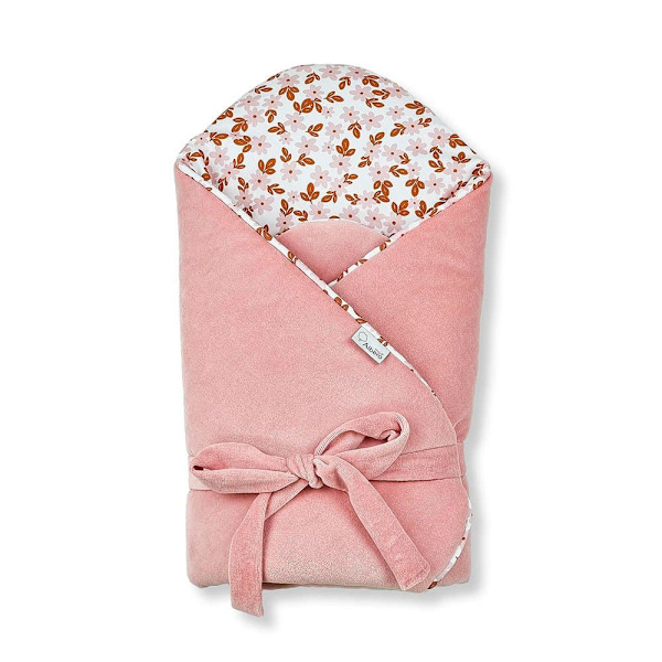 Albero Mio Taskevogn Velour Retro Flower Rosa