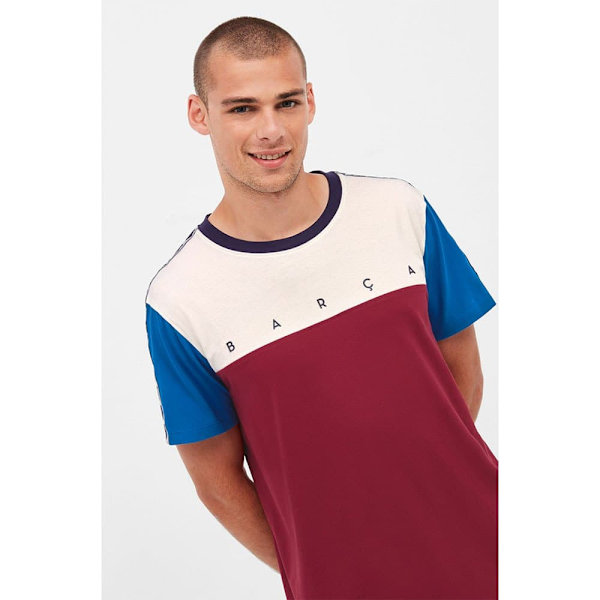 BarÇa Kortærmet T-shirt Tape Rød XL Mand