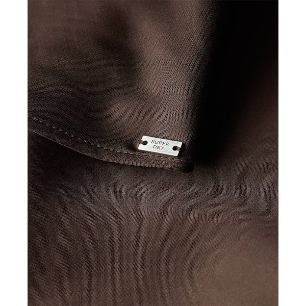 Superdry Satin Racer ærmeløs Kort Kjole Brun S Kvinde
