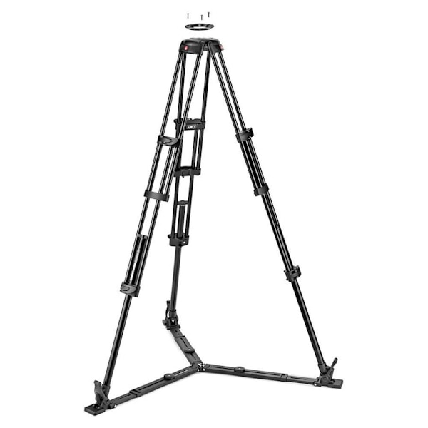 Manfrotto Aluminiumskugleled Og Gulvskyllestabilisator 504x Twin Sort