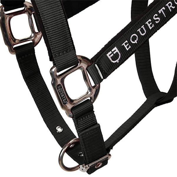 Equestro Shiny Fittings Riimu Ja Talutin Musta Cob
