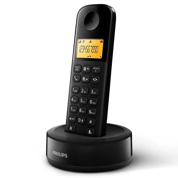 Philips Trådløs Fastnettelefon Classic Range D1601b/34 Sort