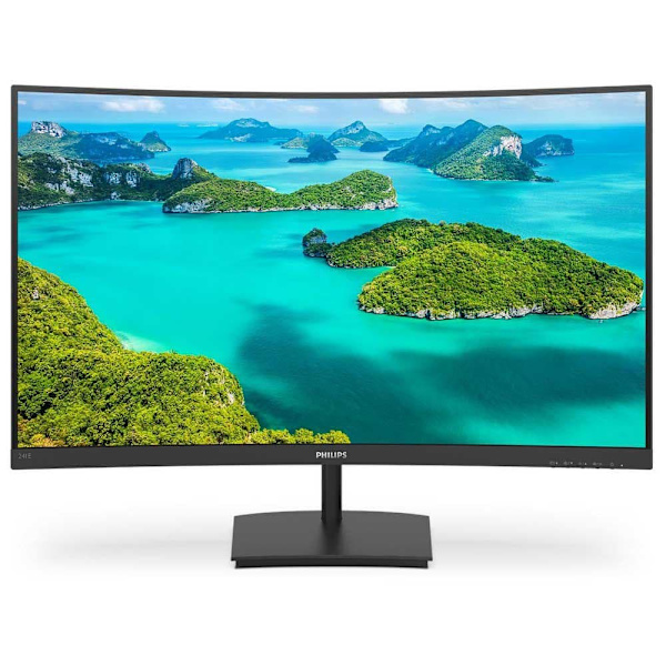Philips Monitori 241e1sc/00 24´´ Fhd Led Kaareva 75hz Musta One Size / EU Plug