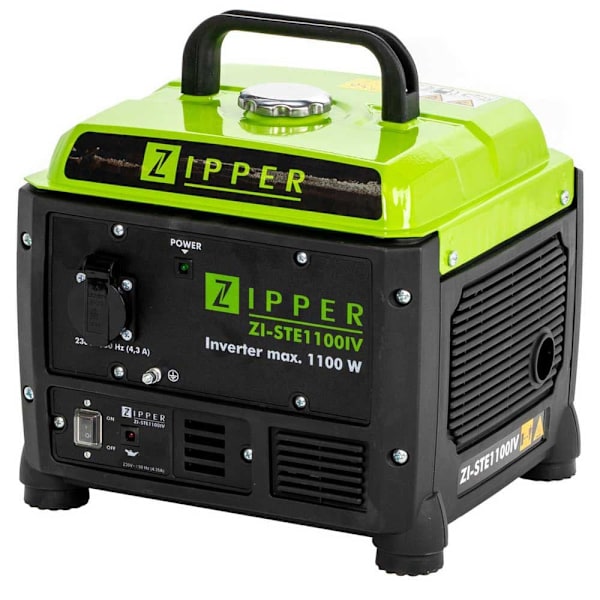 Zipper Strømgenerator Zi-ste1100iv Sort Sort, Grøn