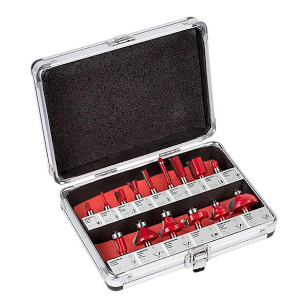 Kreator Router Bit Sæt 8 Mm BÁsico 15 Enheder Transparent