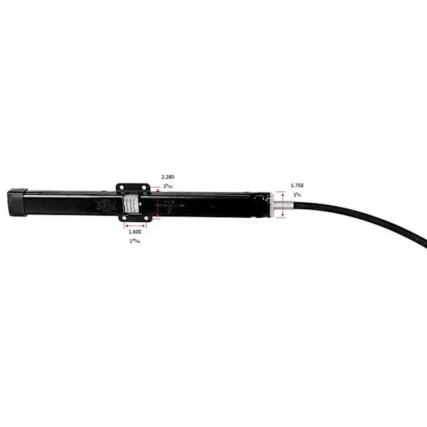Seastar Solutions Takaosa Teline Sgl Cable Musta 4.88 m