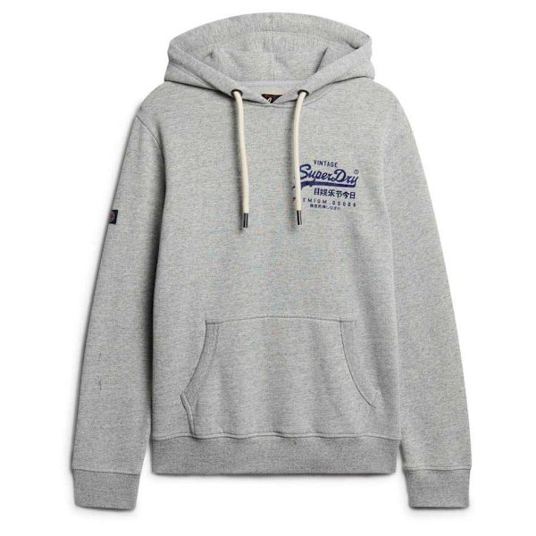 Superdry Classic Vl Graphic Huvtröja Grå XL Man