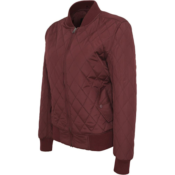 Urban Classics Diamond Nylon Parka Rød XS Kvinde