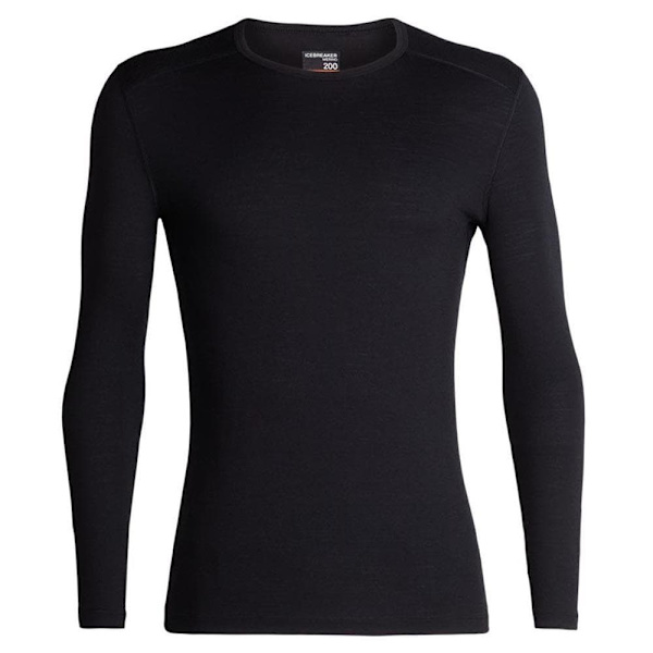 Icebreaker Baselag 200 Oasis Merino Sort XS Mand