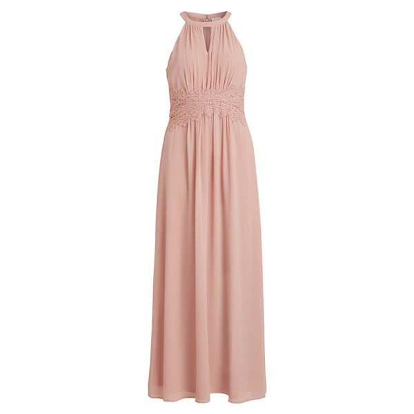 Vila Lang Kjole Uden ærmer Milina Halter Maxi Rosa 42 Kvinde
