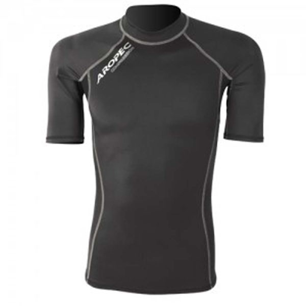 Aropec Lyhythihainen T-paita Compression Short Musta M Mies