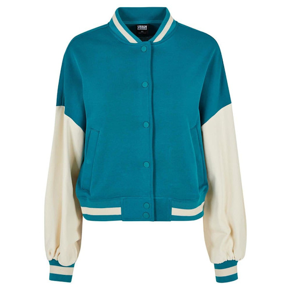 Urban Classics Oversized 2 Tone College Terry Jakke Blå 4XL Kvinde