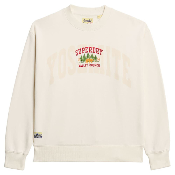Superdry Travel Souvenir Loose Tröja Beige S Kvinna
