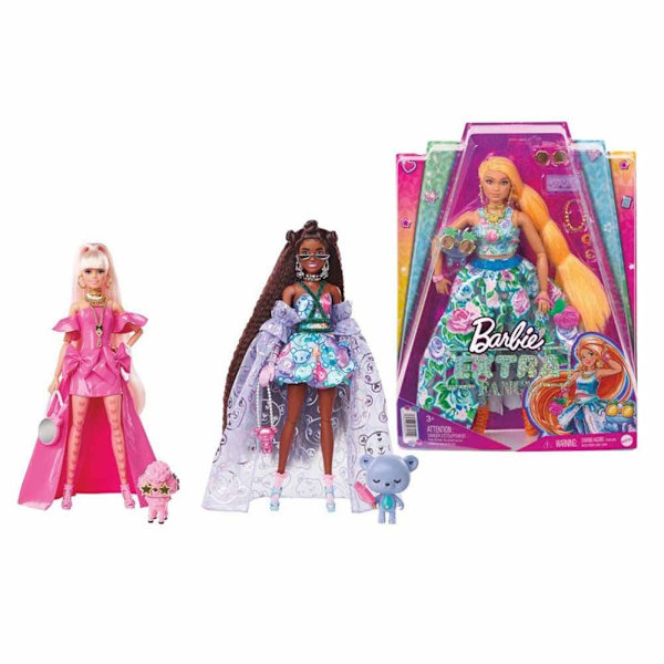 Barbie Docka Extra Fancy Assorted Colors Rosa
